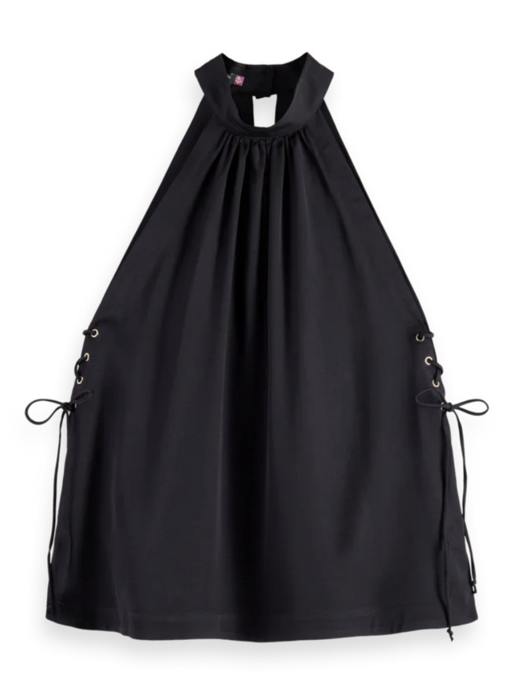 Halter Neck Top With Criss Cross Detail